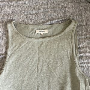 Madewell linen blend tank in sage